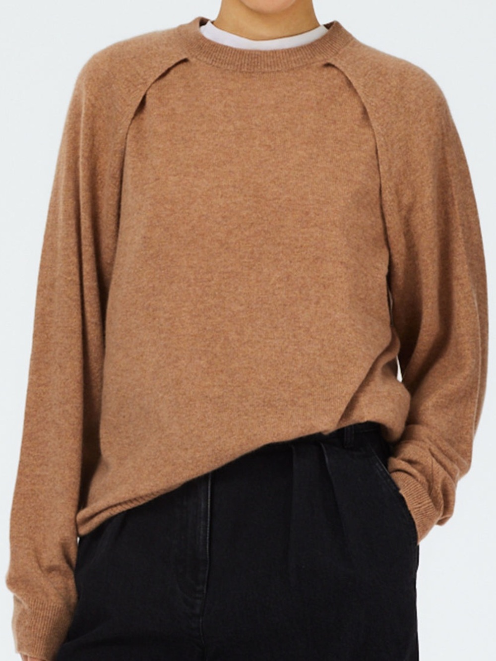 TIBI Feather Weight Cashmere Easy Cocoon Tunic Sweater